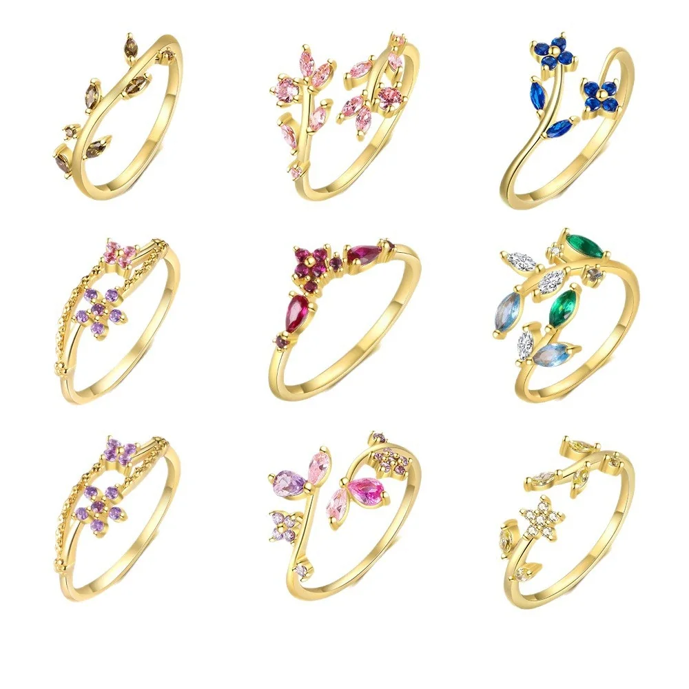 Botanical 925 Sterling Silver Marquise Flower Ring