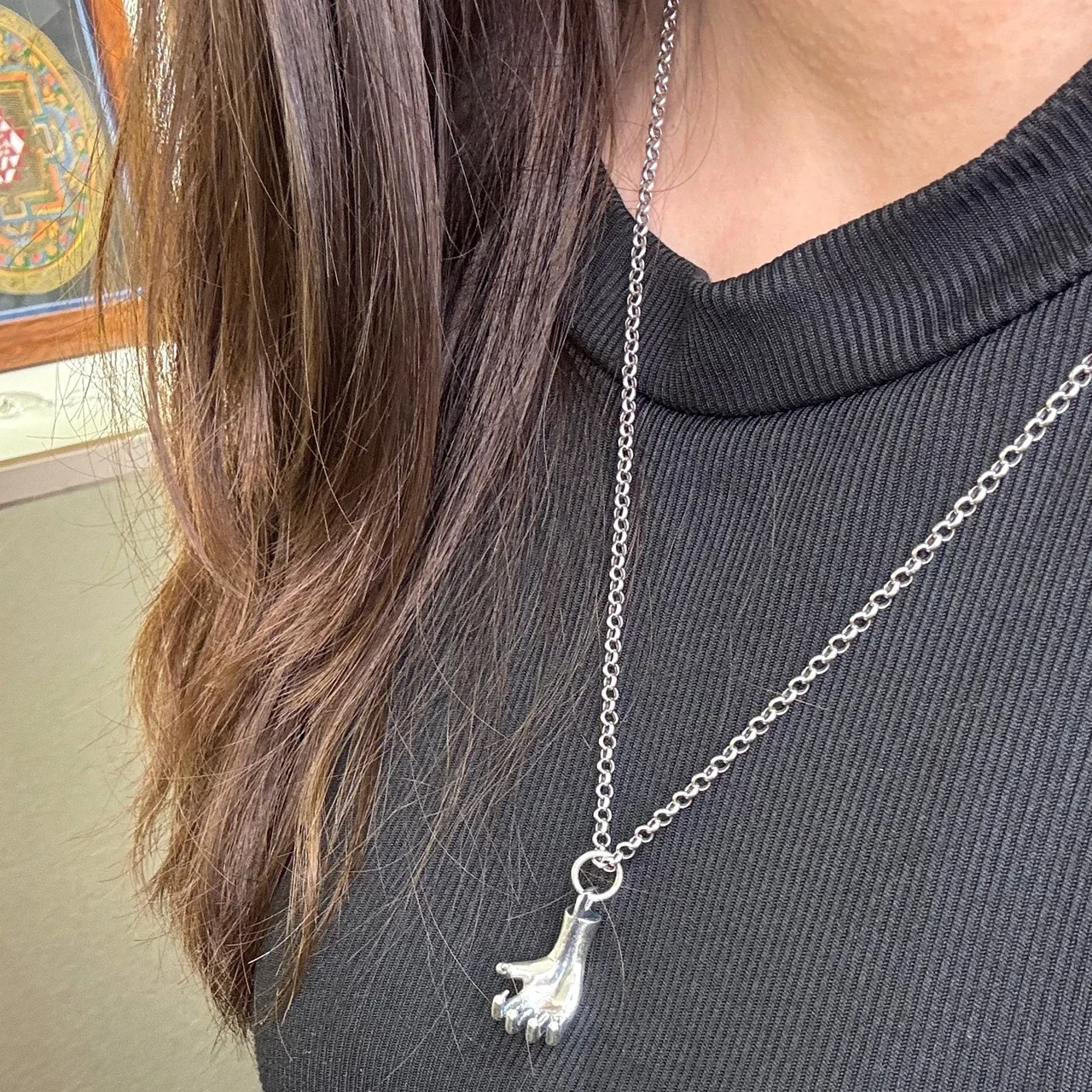 Gothic 925 Sterling Silver Five-Finger Hand Pendant
