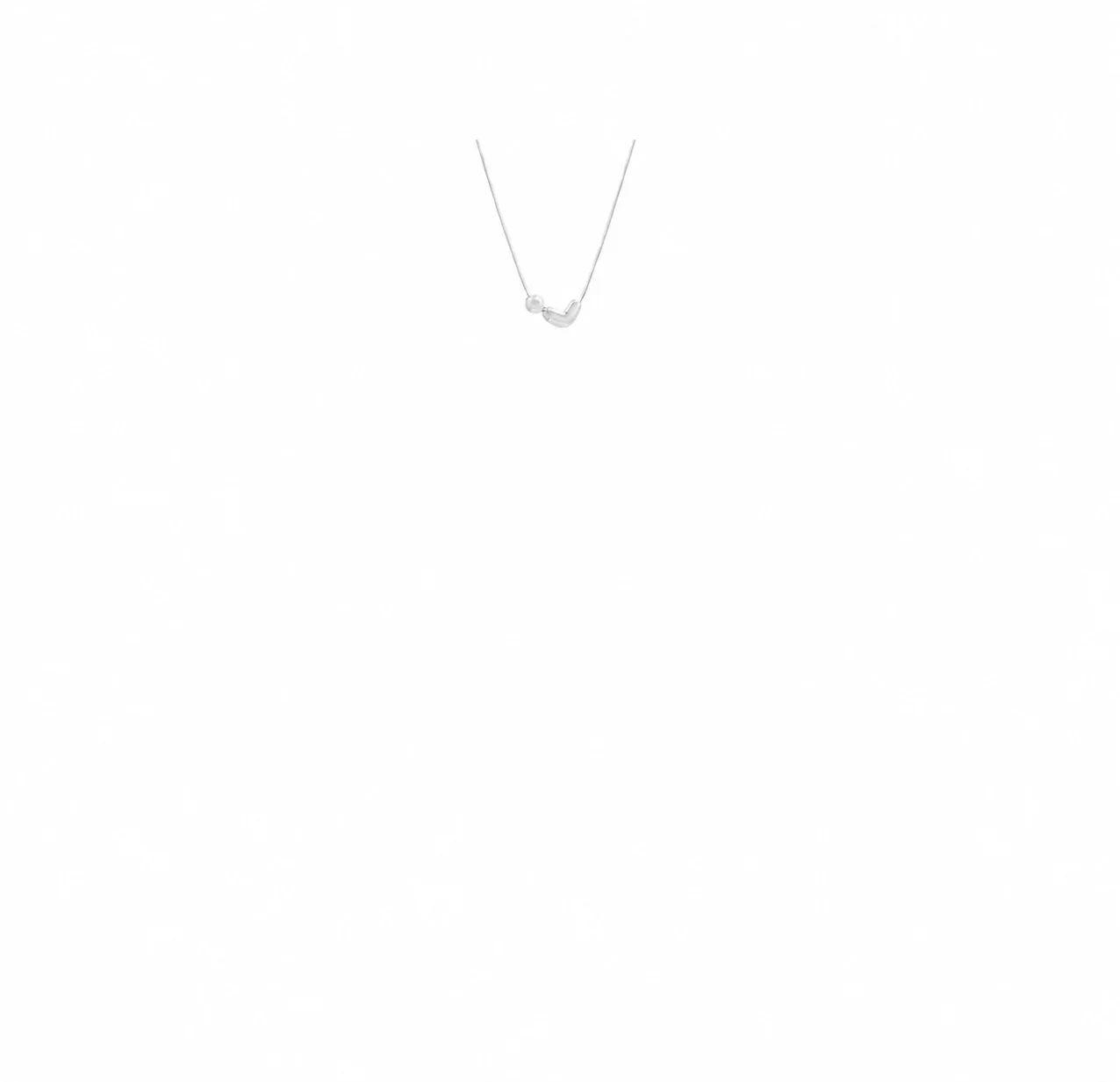 Asymmetric 925 sterling silver Heart Bead Necklace - with PE Box