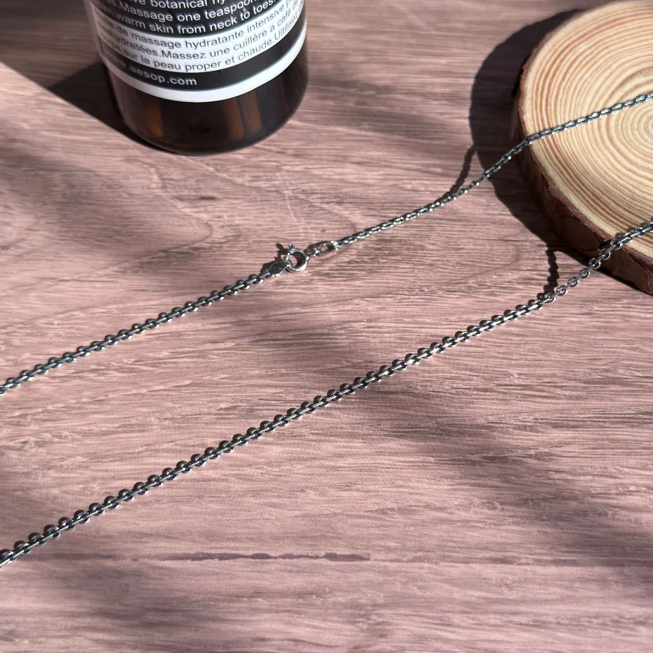 Polished 925 Sterling Silver 2 mm Cross Link Chain Necklace