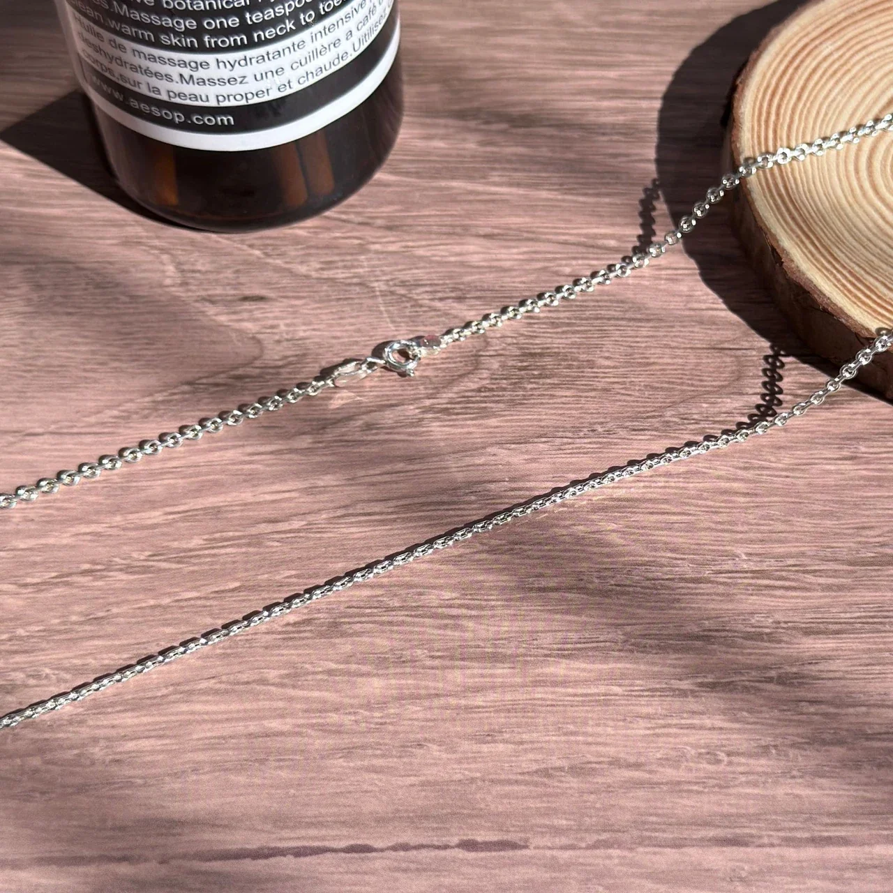 Polished 925 Sterling Silver 2 mm Cross Link Chain Necklace