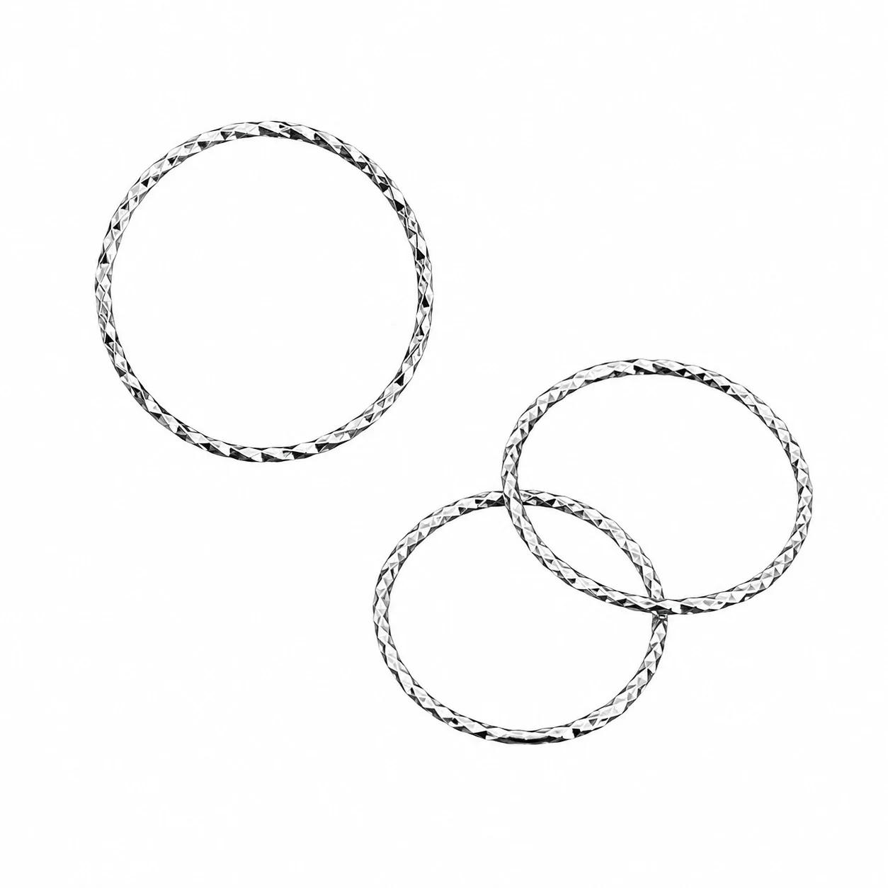 Faceted 24K Gold-Plated 925 Sterling Silver Stacking Ring
