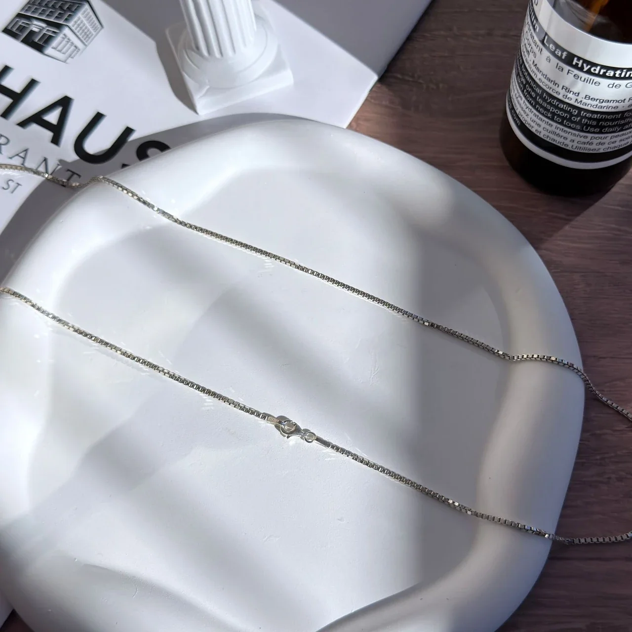 Sleek Slim Box-Link 925 Sterling Silver Chain Necklace