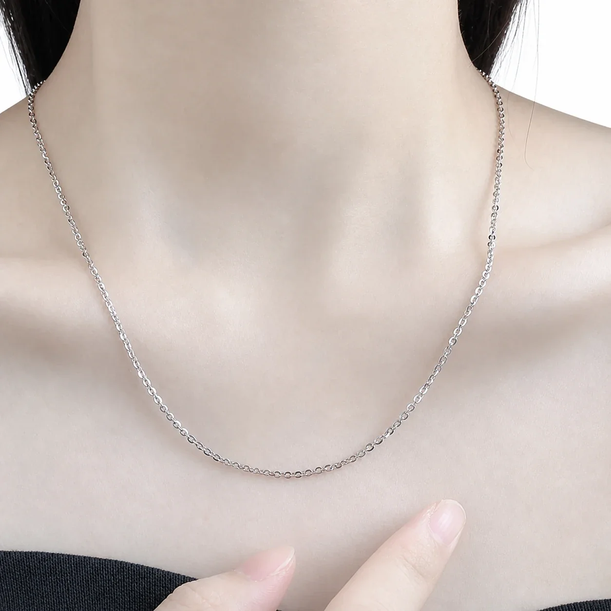 Adjustable Box & Cable 925 Sterling Silver Slider Necklace