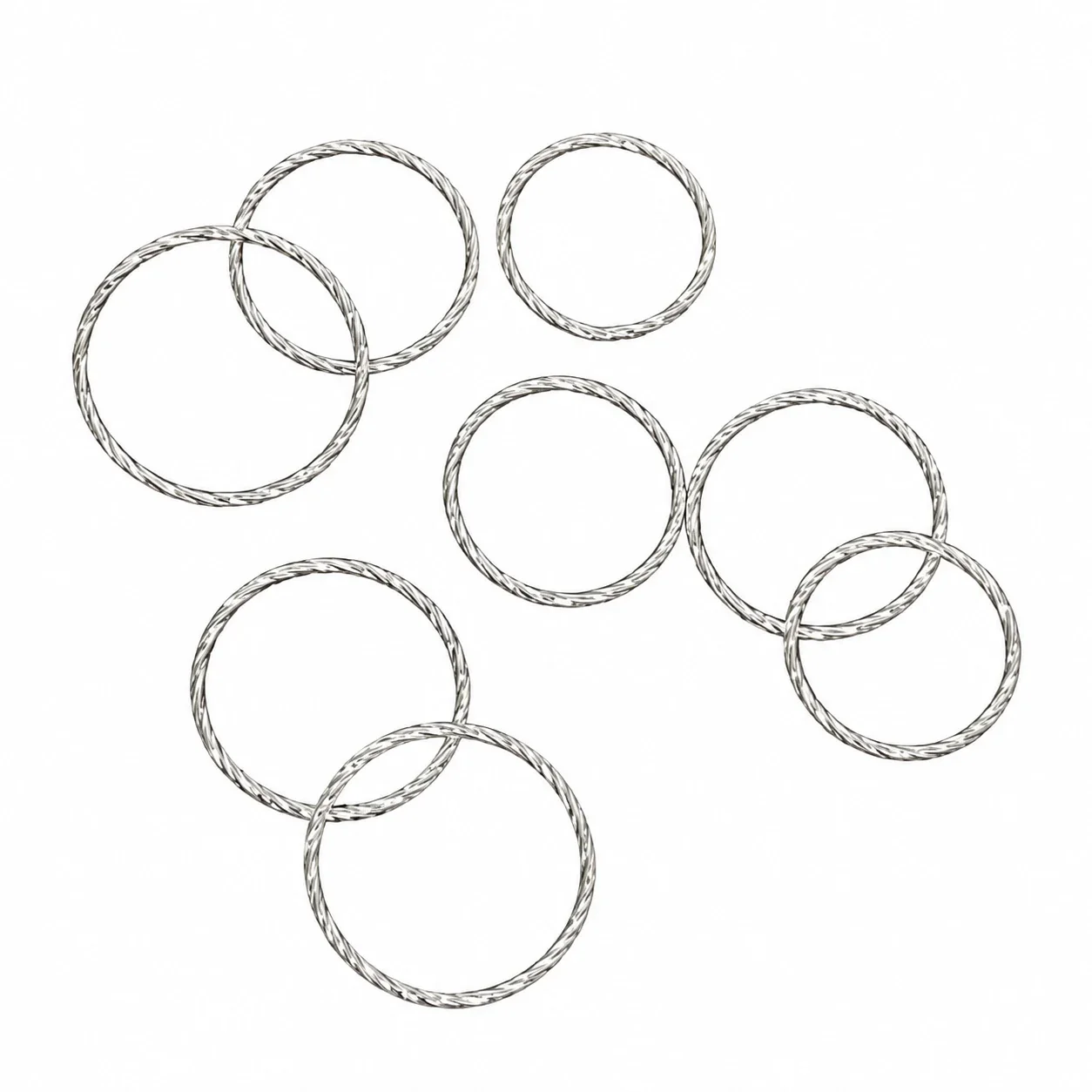 Delicate 925 Sterling Silver Twisted Slim Band Ring