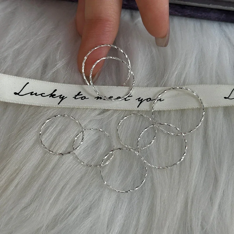 Delicate 925 Sterling Silver Twisted Slim Band Ring
