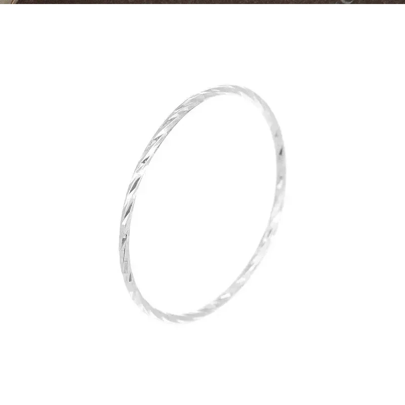 Delicate 925 Sterling Silver Twisted Slim Band Ring - Silver