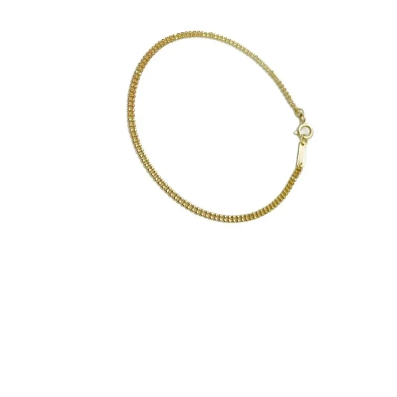Delicate 18K Gold-Plated Double-Strand Bead Chain Bracelet