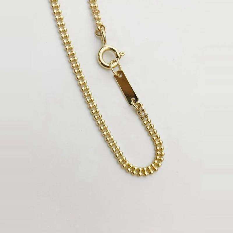 Delicate 18K Gold-Plated Double-Strand Bead Chain Bracelet