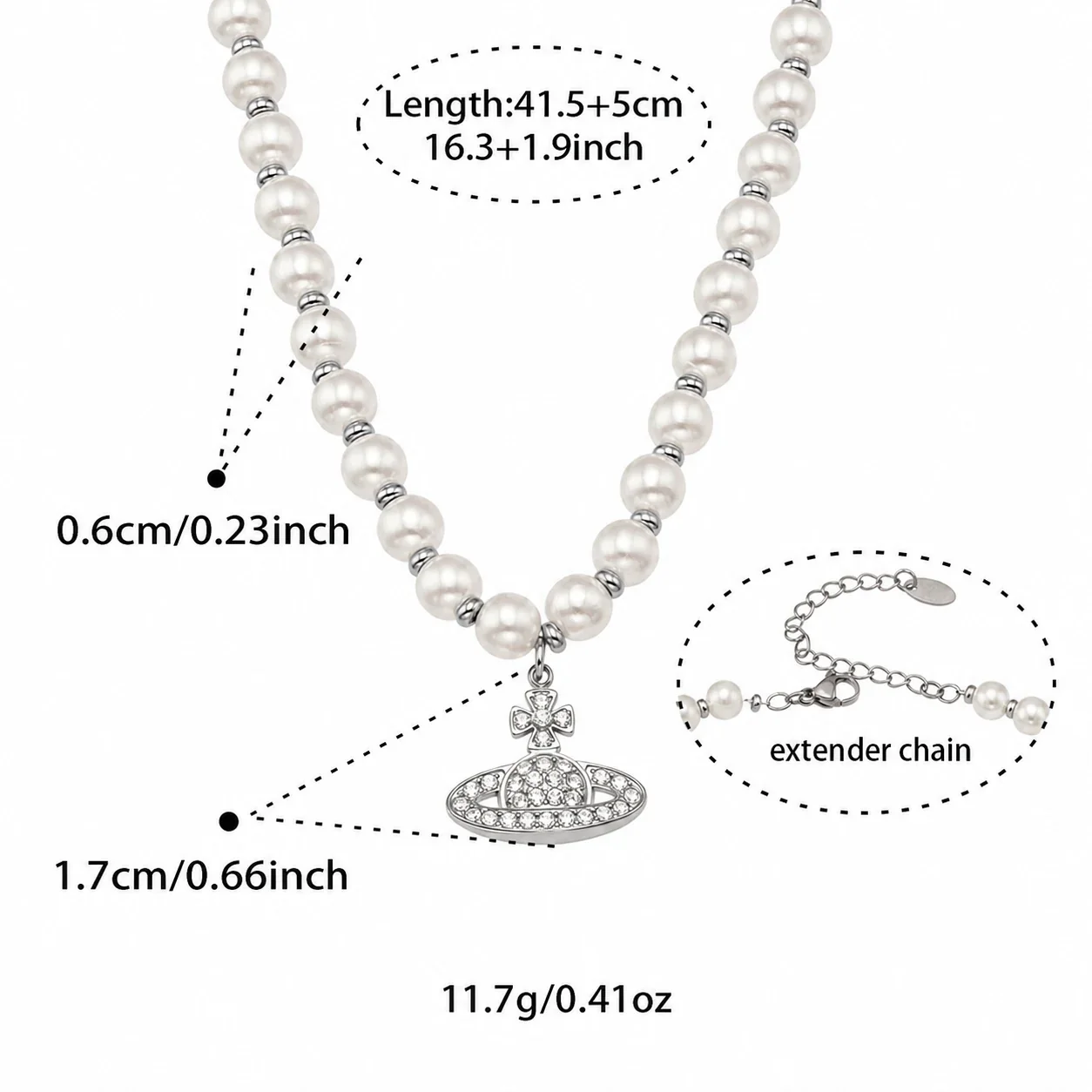 Orb Pendant Gold-Plated Pavé Crystal Chain Bracelet - Steel 41.5+5 cm