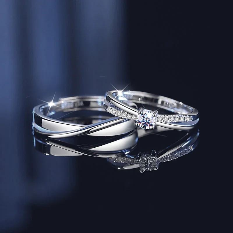 Sculptural 925 Sterling Silver Split-Shank Pavé Cubic Zirconia Ring