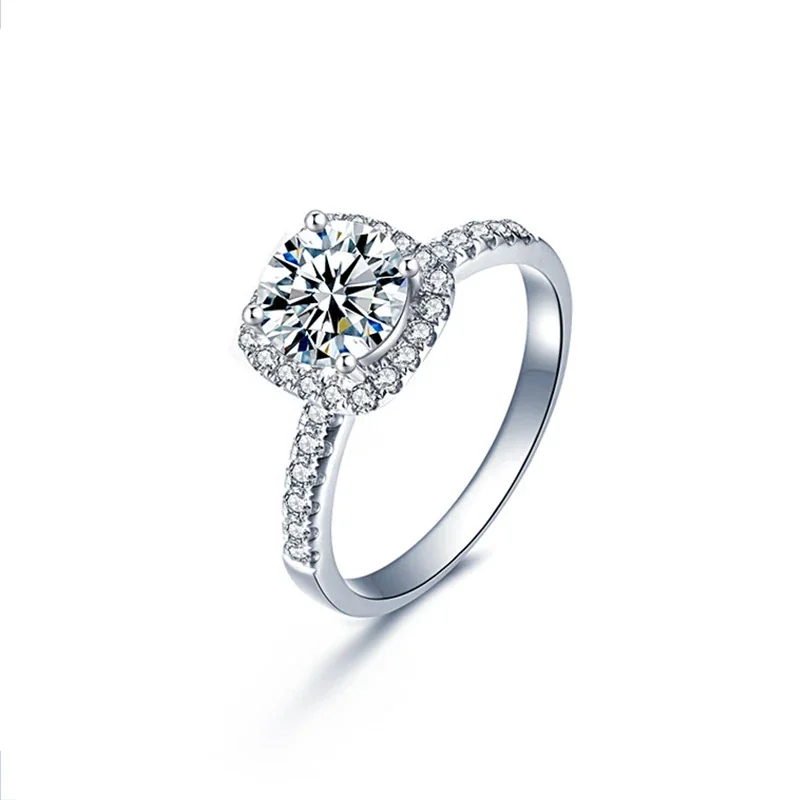 Sculptural 925 Sterling Silver Split-Shank Pavé Cubic Zirconia Ring - Devoted Love Women's 1 ct