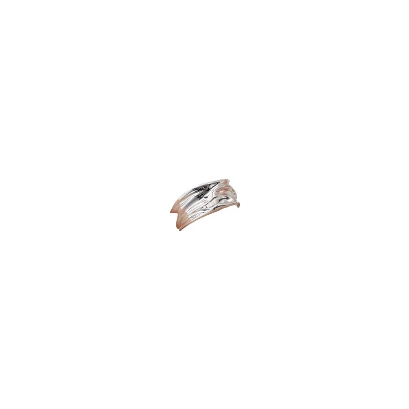 Sculptural 925 Sterling Silver Wavy Open Band Ring