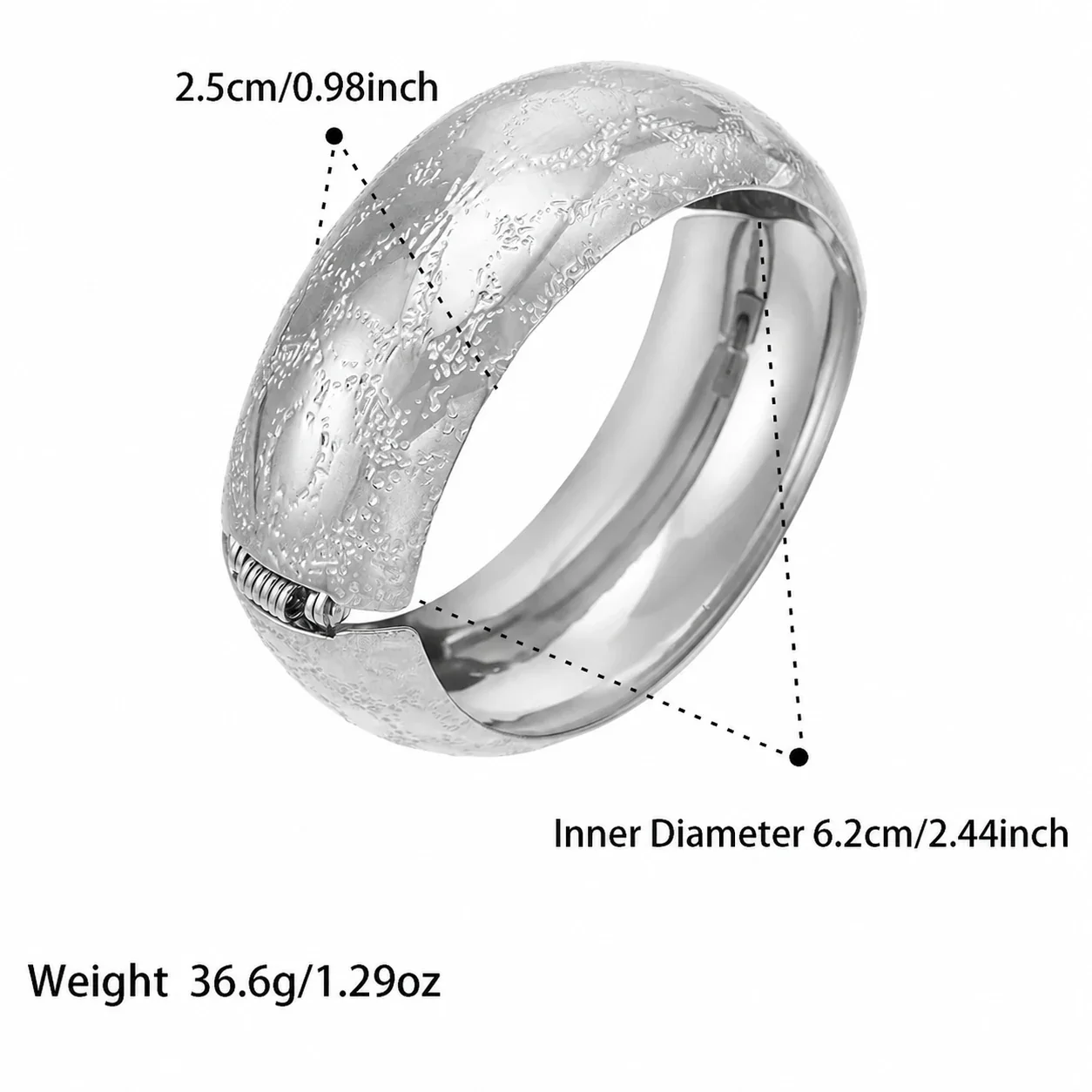 Ornate Engraved 18K Gold-Plated Wide Hinged Bangle - Gold Pattern A
