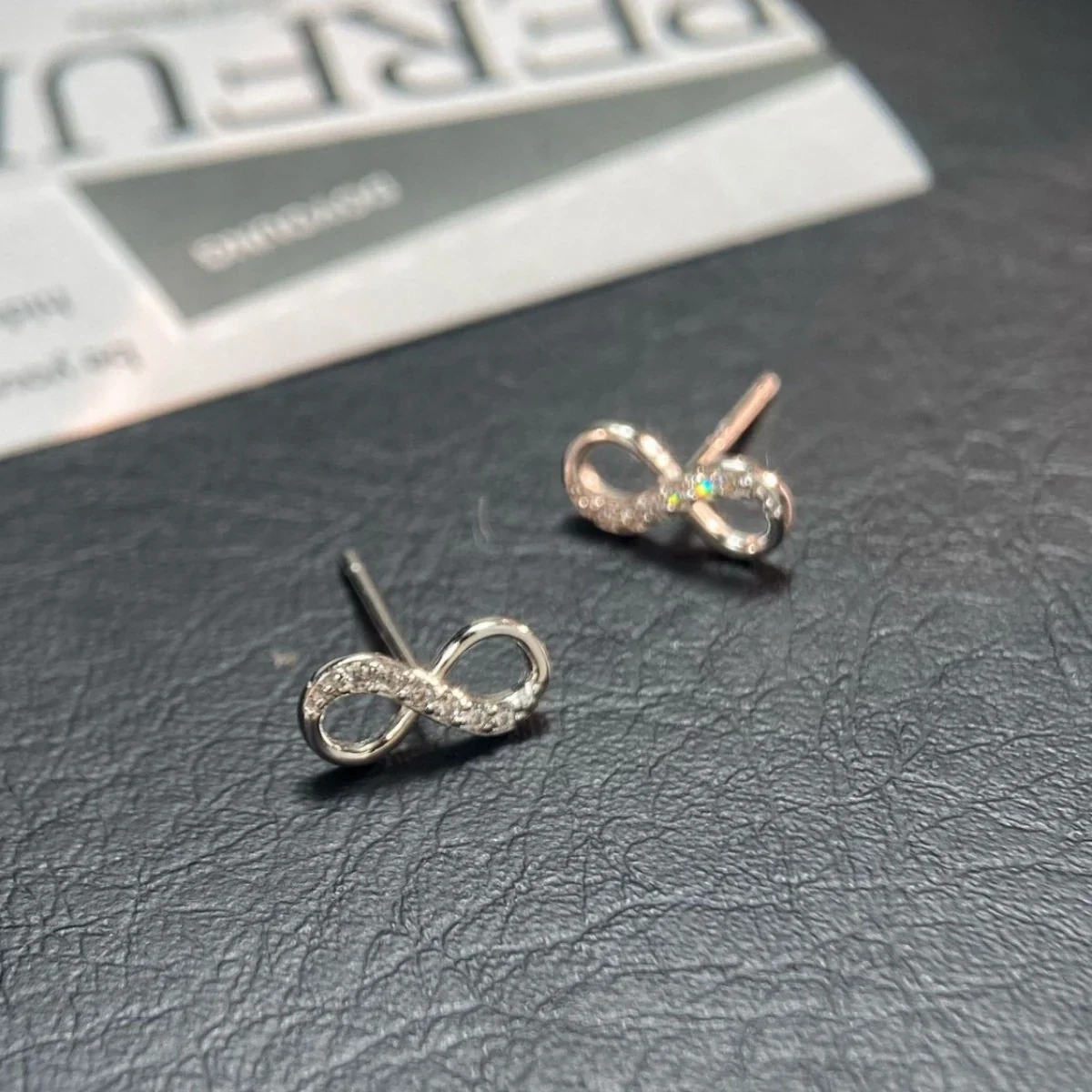 Sleek Infinity Pavé Cubic Zirconia 925 Sterling Silver Earrings