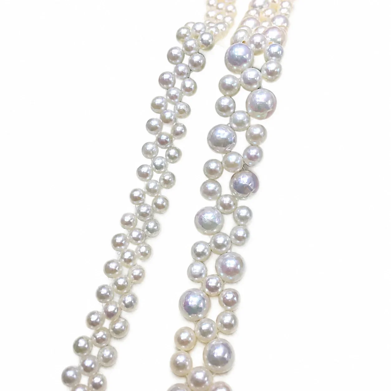 Lustrous Braided Freshwater Pearl Cluster Bracelet