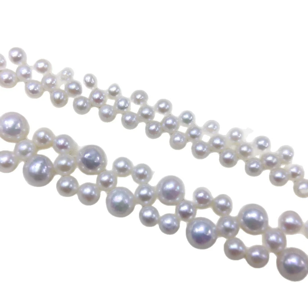 Lustrous Braided Freshwater Pearl Cluster Bracelet