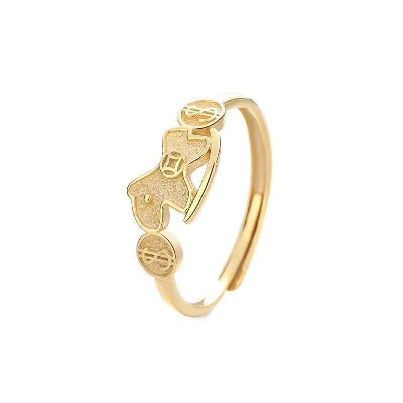 Playful Horse Coin 925 Sterling Silver Open Ring