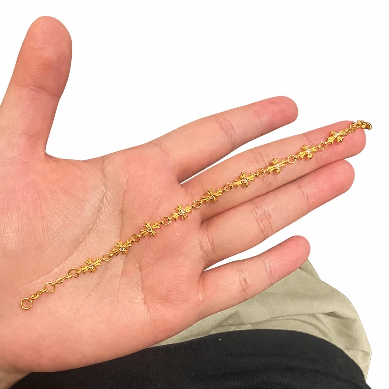 Delicate Gold-Plated Starburst Link Copper Bracelet