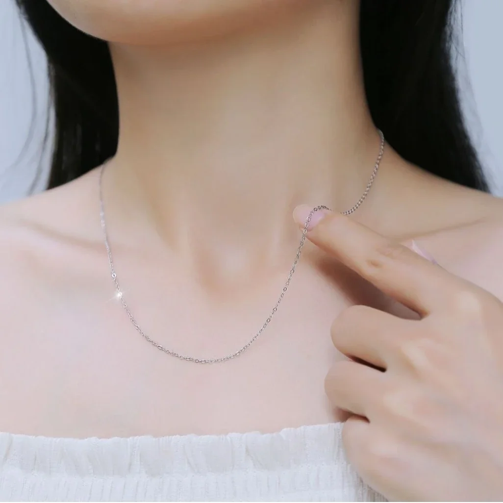Sleek 925 Sterling Silver Twisted Rope Chain Necklace