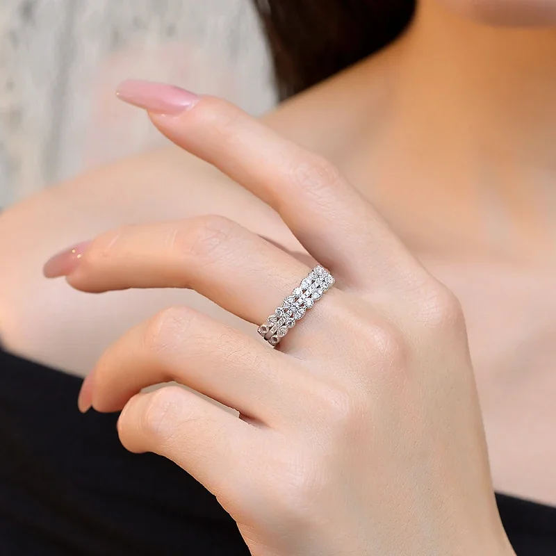 Ornate 925 Sterling Silver Marquise CZ Pave Openwork Ring