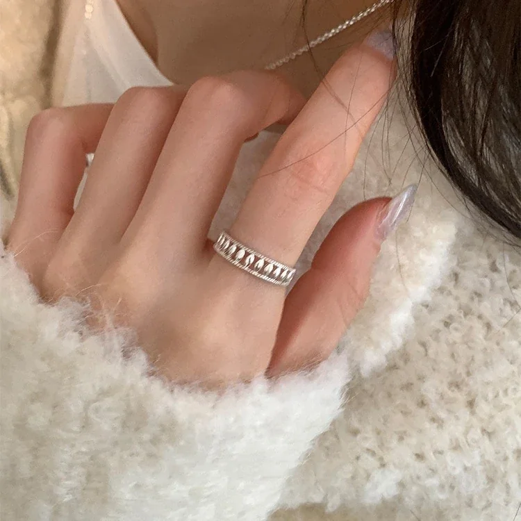 Refined Cutout Olive High-Polish 925 Sterling Silver Ring