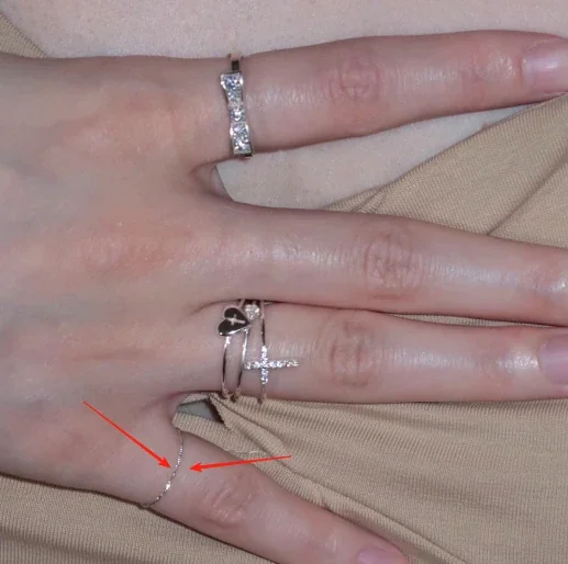 Delicate Silver-Plated Pavé Cross Slim Copper Ring - Silver Slim