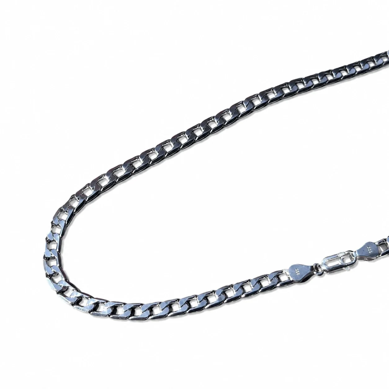Bold 6mm Cuban Link 925 Sterling Silver Chain Necklace