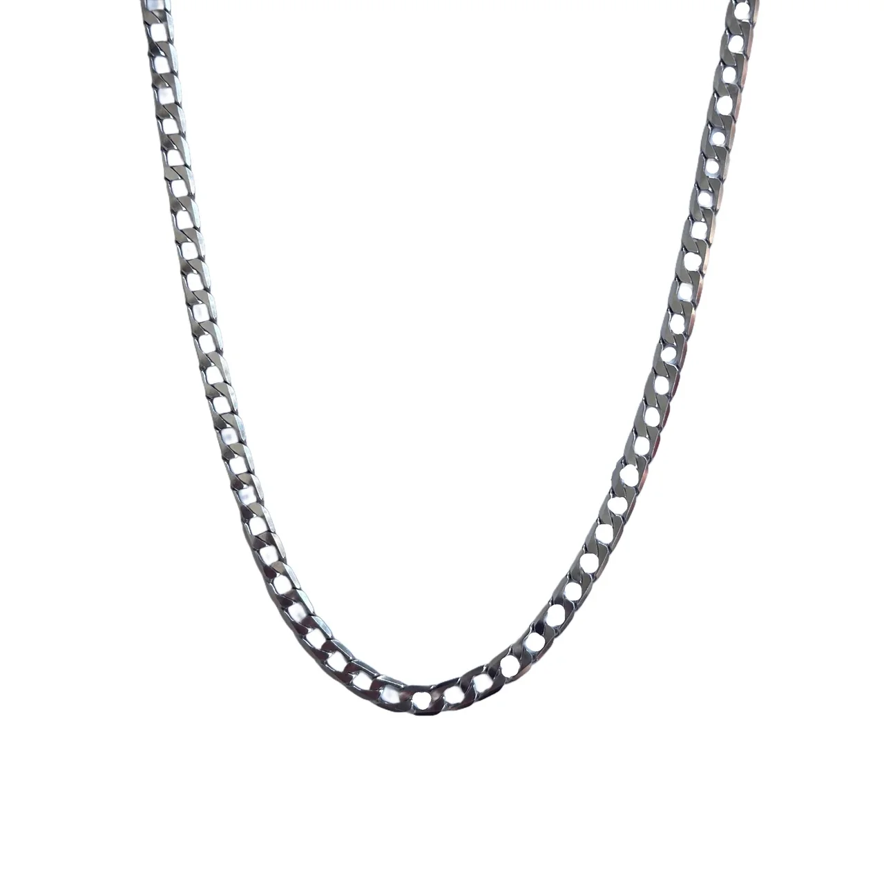 Bold 6mm Cuban Link 925 Sterling Silver Chain Necklace