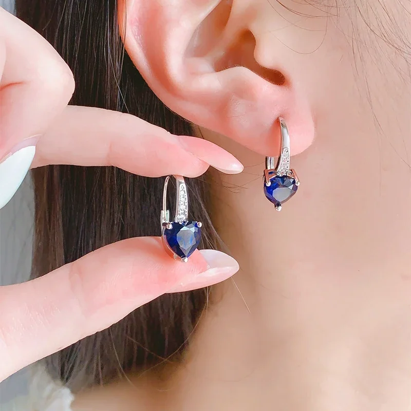Polished Heart-Cut Pavé Arch Silver-Plated Copper Hoop Earrings