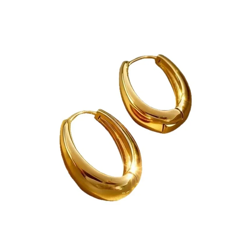 Sculptural Dome Stainless Steel Hinged Hoop Earrings