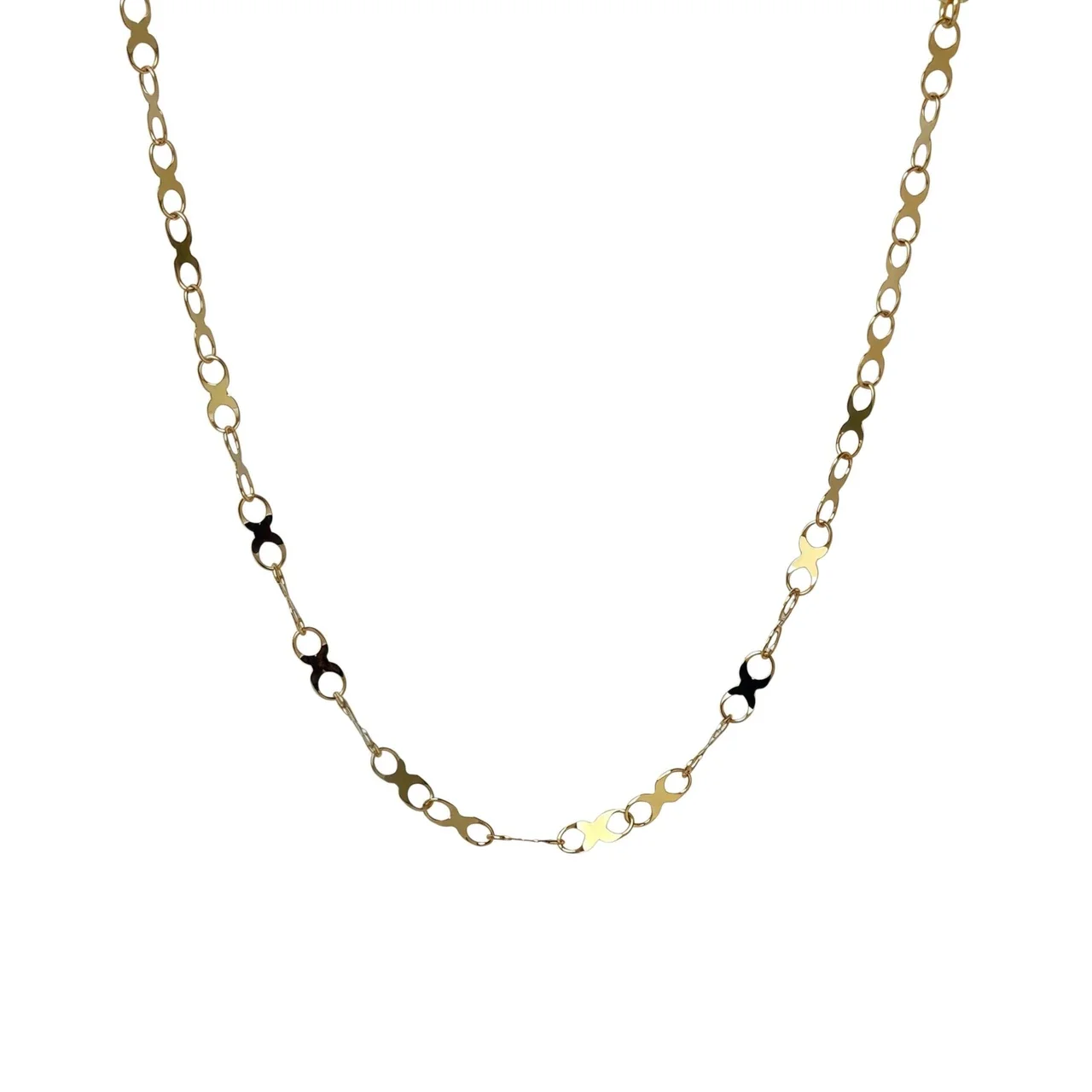 Delicate 925 Sterling Silver Figure-Eight Link Chain Necklace