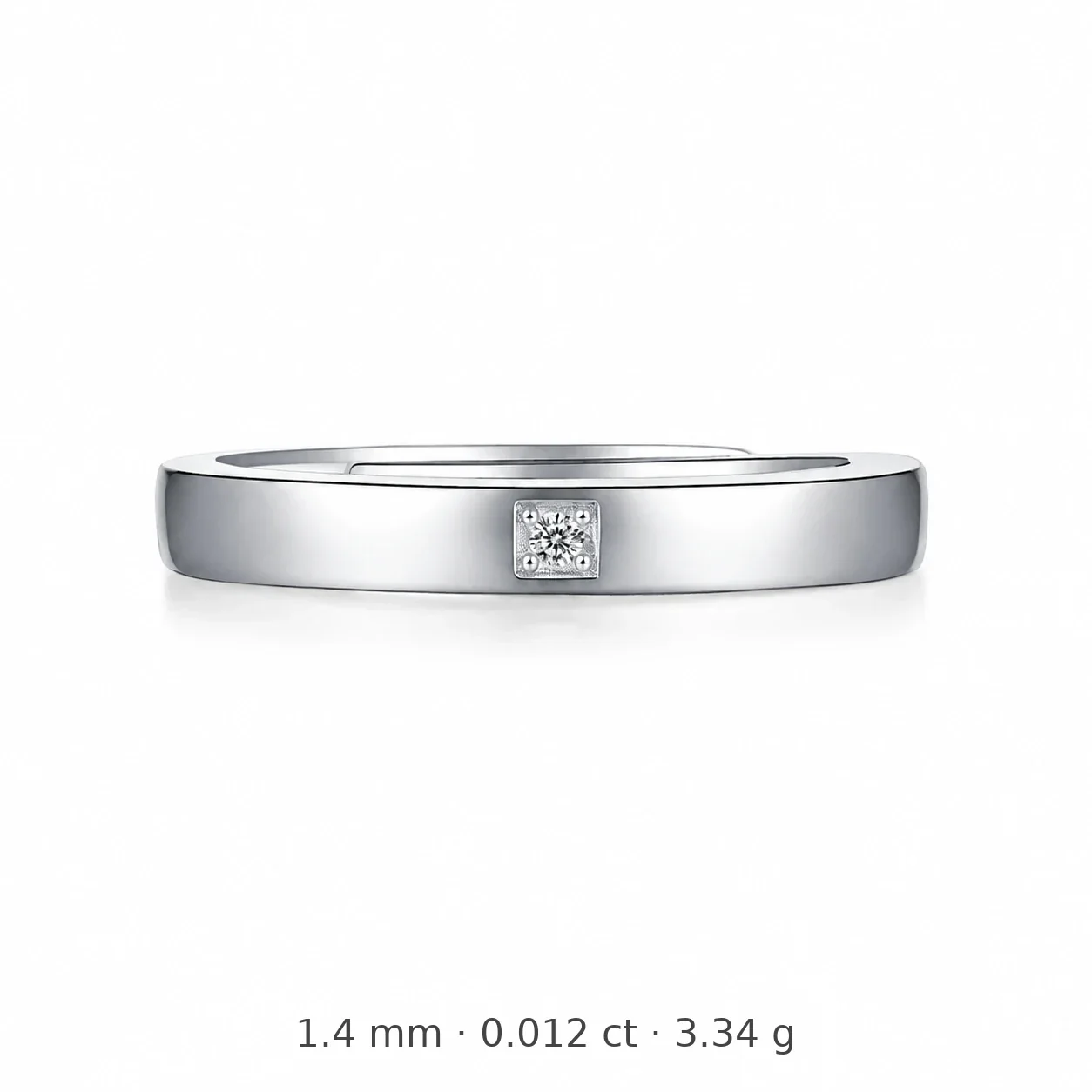 Twisted Pavé 925 Sterling Silver Moissanite Couple Rings - Together Forever Men's