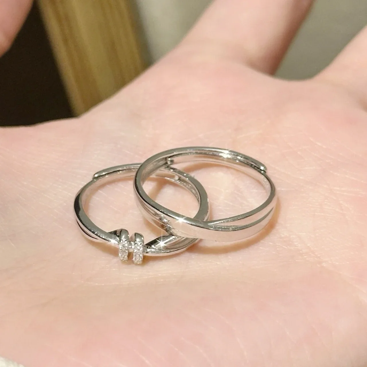 Interwoven Polished 925 Sterling Silver Open Band Ring