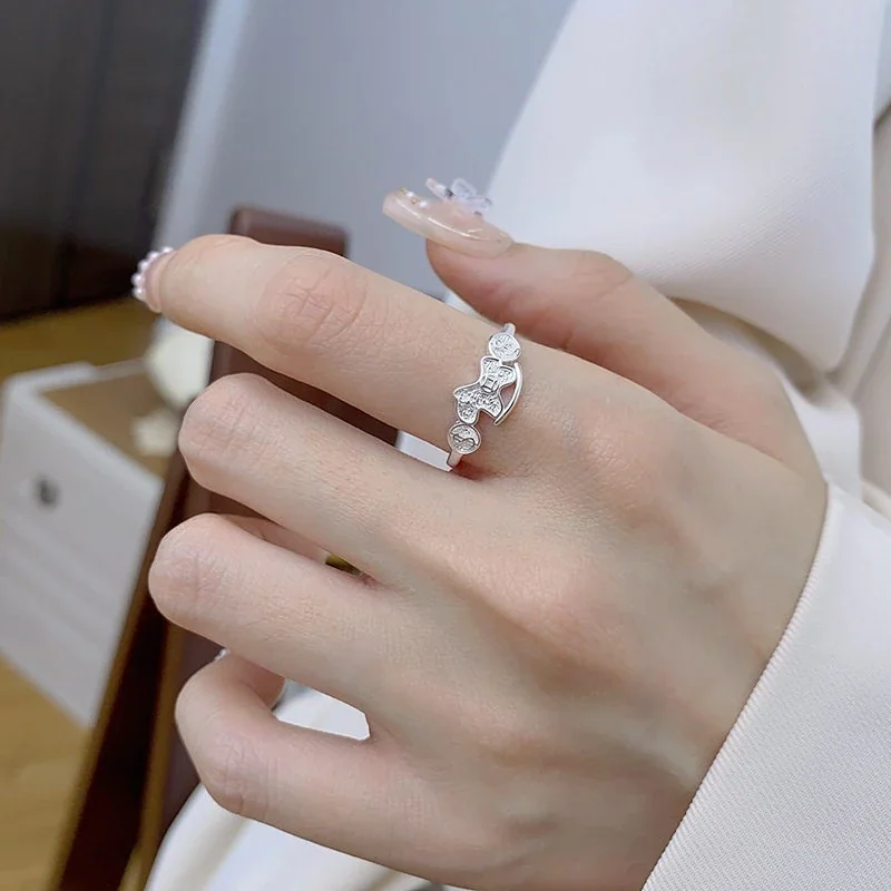 Playful Horse Twin-Coin 925 Sterling Silver Open Ring - Silver