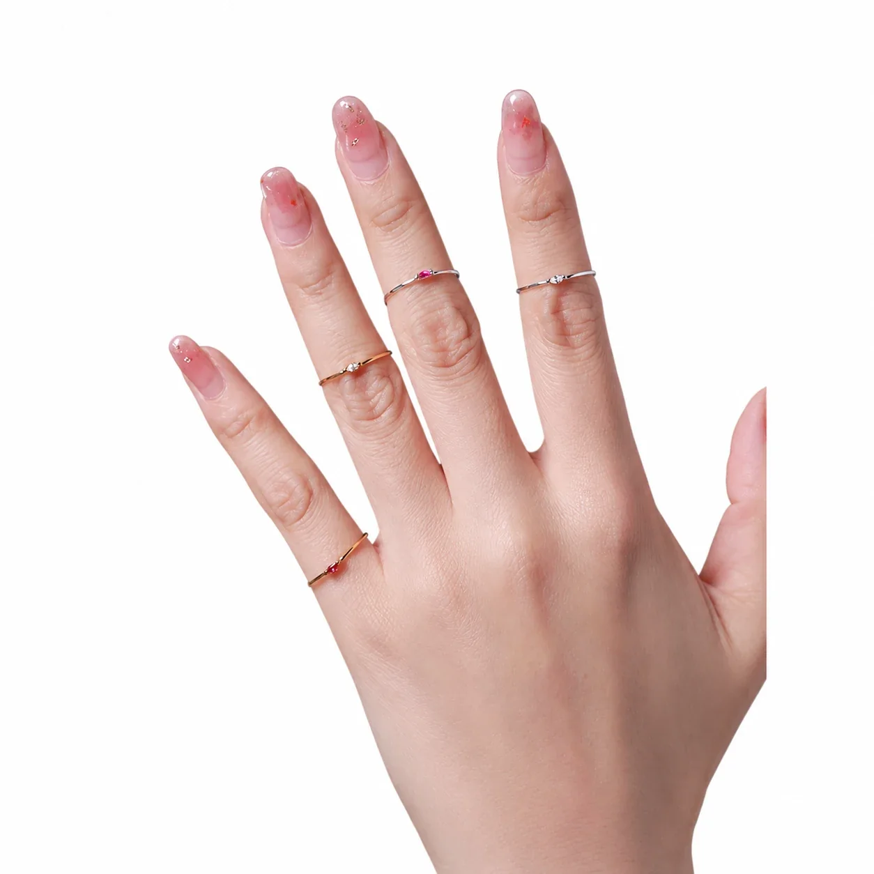 Delicate 925 Sterling Silver Prong-Set Marquise Slim Ring