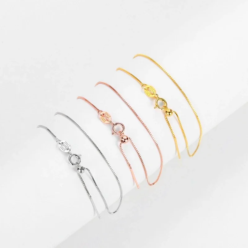 Delicate 925 Sterling Silver Threader Clasp Chain Bracelet