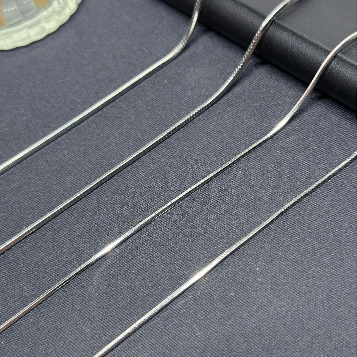 Faceted Snake 925 Sterling Silver Slim Chain Necklace