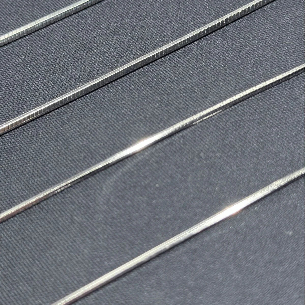 Faceted Snake 925 Sterling Silver Slim Chain Necklace