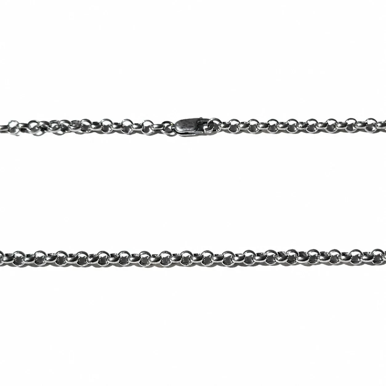 Polished 925 Sterling Silver Rolo Link Layering Necklace