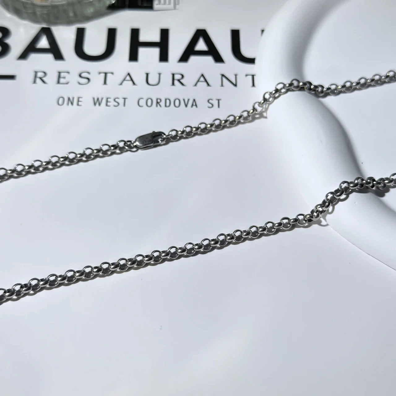 Polished 925 Sterling Silver Rolo Link Layering Necklace