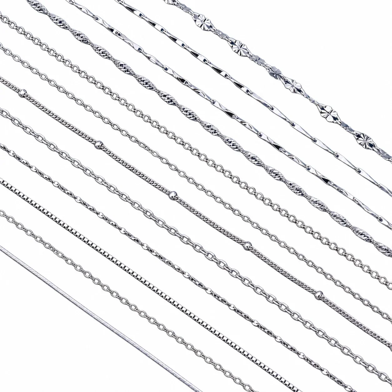 Refined 925 Sterling Silver Box & Snake Chain Necklace