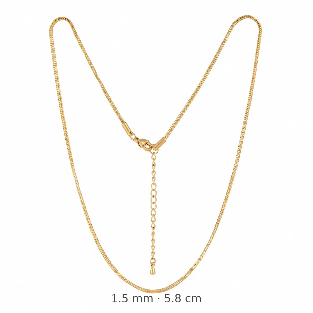 Refined Stainless Steel Box-Link and Snake Chain Necklaces - Gold Box