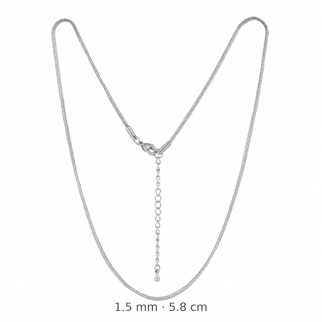 Refined Stainless Steel Box-Link and Snake Chain Necklaces - Silver Box