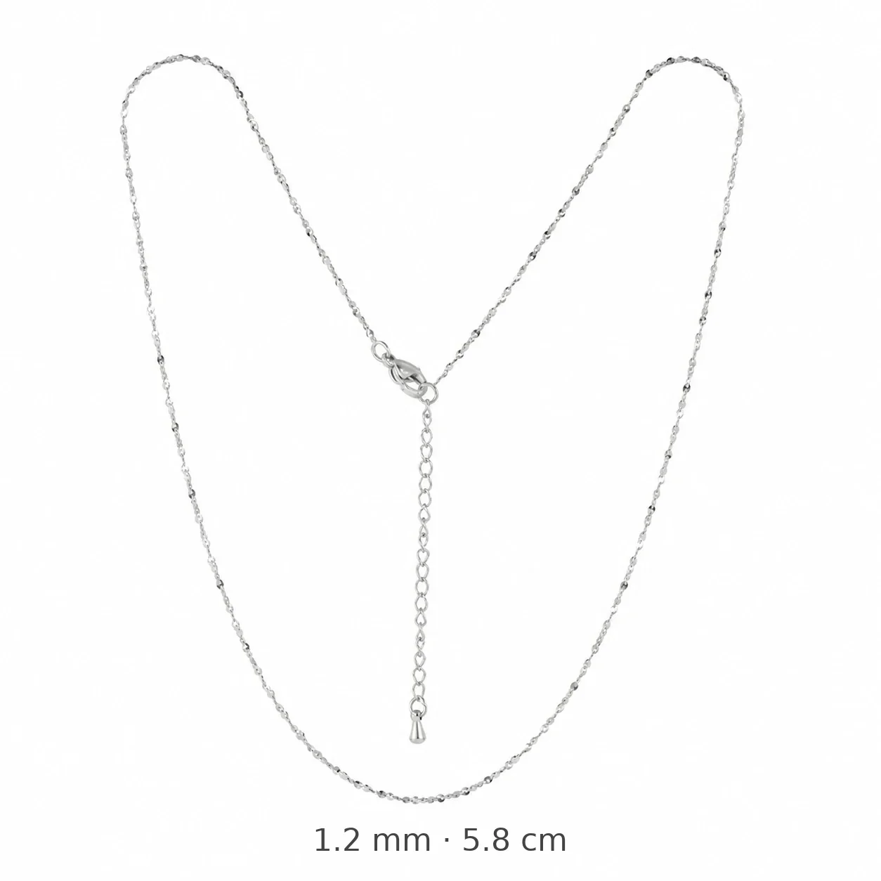 Refined Stainless Steel Box-Link and Snake Chain Necklaces - Silver Bead-Station