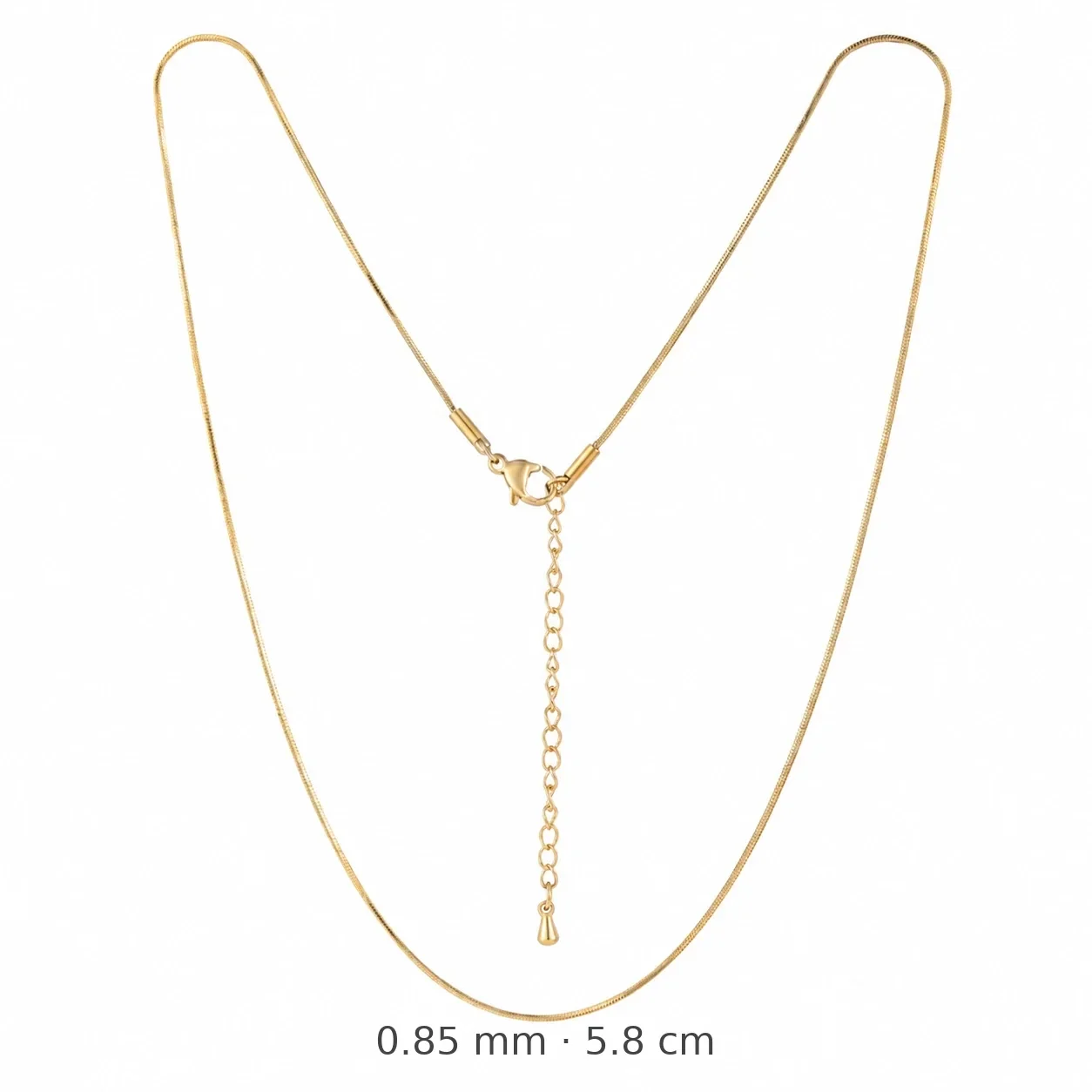 Refined Stainless Steel Box-Link and Snake Chain Necklaces - Gold Snake