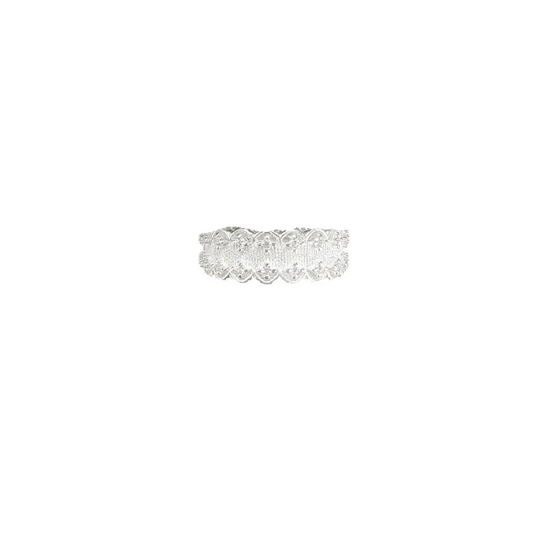 Ornate 925 Sterling Silver Scalloped Openwork Ring