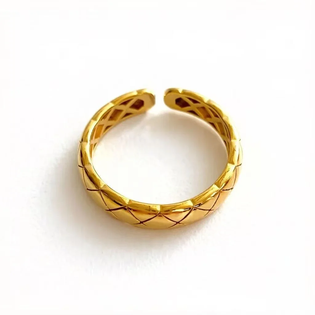 Diamond-Lattice 925 Sterling Silver Open Band Ring