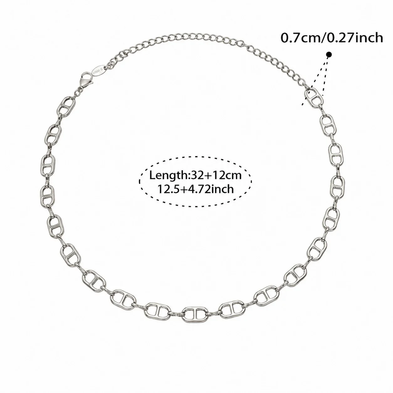 Bold Stainless Steel Mariner Link Set - Silver 32 + 12 cm