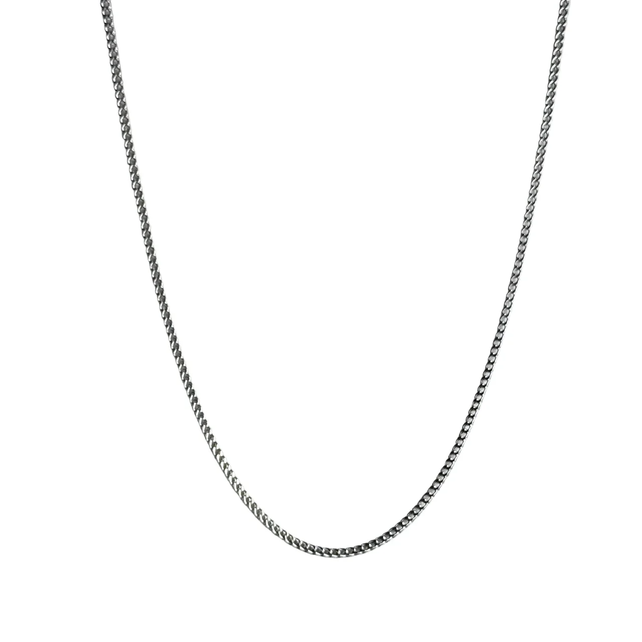 Polished 925 Sterling Silver Wheat Chain Necklace